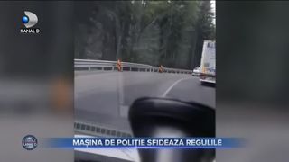 Mașina de poliție sfidează regulile