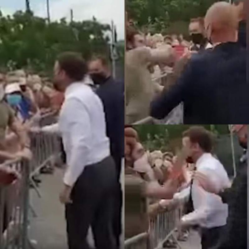 emmanuel macron a fost pălmuit