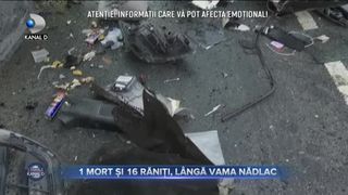 VIDEO - Accident - un mort, un copil de 8 ani rănit și alți 15 oameni la spital