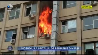 INCENDIU LA SPITALUL DE PEDIATRIE DIN IAȘI