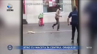 Atac cu maceta &icirc;n centrul orașului
