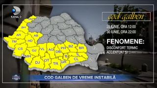 Cod galben de vreme instabilă