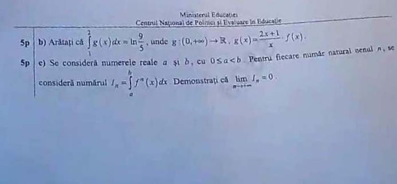 Subiecte Matematică BAC 2021