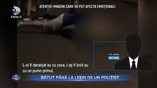Batut pana la lesin de un politist