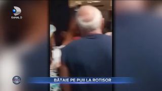 Bataie pe puii la rotisor