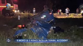 Cinci morți și trei răniți într-un accident teribil