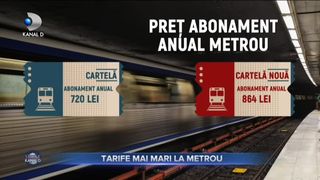 Tarife mai mari la metrou