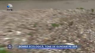 Bombă ecologică - tone de gunoi pe apă