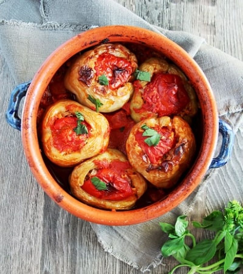 Reţetă de ardei umpluţi cu orez ca în Grecia