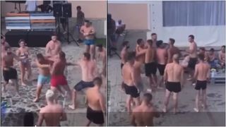 VIDEO | Bătaie generală la ștrandul din Carei