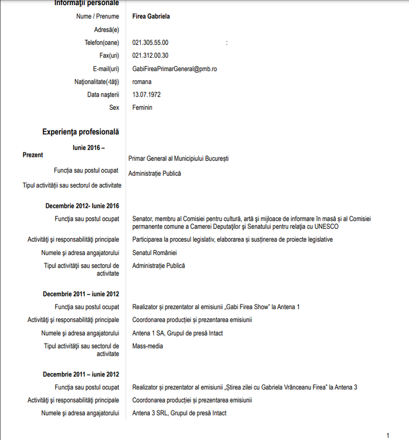  Gabriela Vranceanu Firea implineste 49 de ani