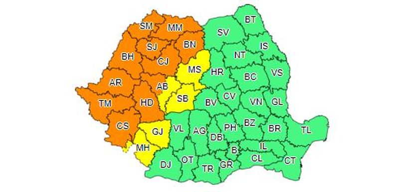 Nouă avertizare de caniculă: Cod galben și potocaliu în toată țara
