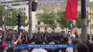 Proteste in Franta si Grecia
