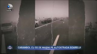 Carambol cu 55 de mașini pe Autostrada Soarelui