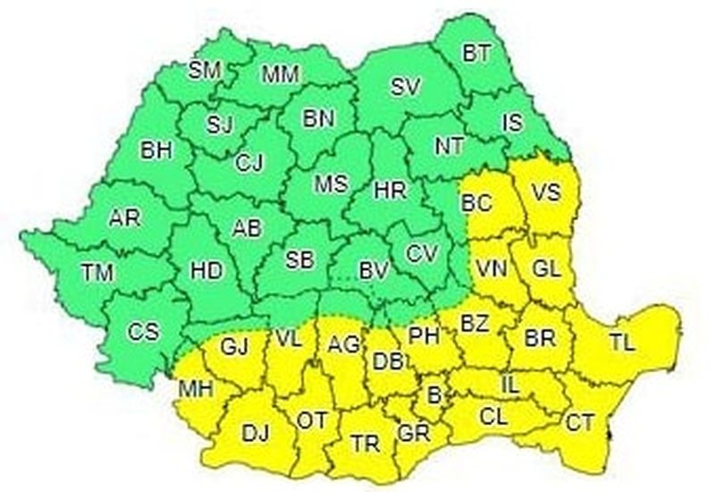 Avertizare METEO de ultimă oră! Cod portocaliu de ploi torențiale, dar și caniculă în Capitală şi mai multe zone din țară