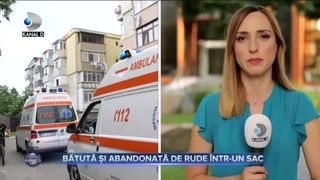 Bătută și abandonată de rude într-un sac