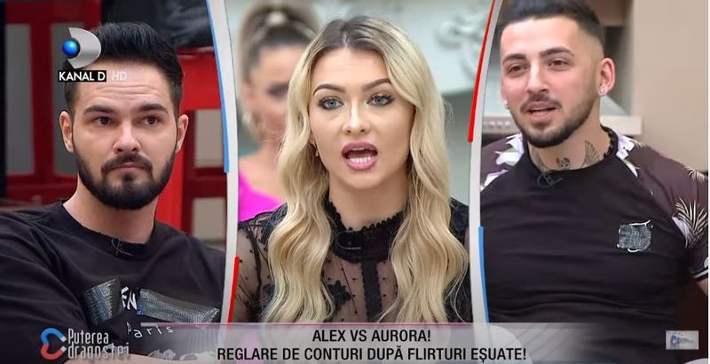 Alex și Aurora dau cărțile pe față după flirturile eșuate.Cui i-a ținut Radu partea?