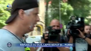 Răfuială cu ouă, lapte bătut...și pumni