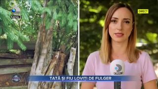 Tata si fiu loviti de fulger