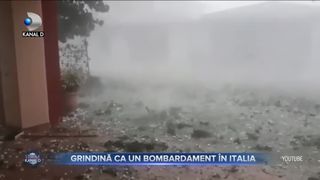 Grindină ca un bombardament &icirc;n Italia