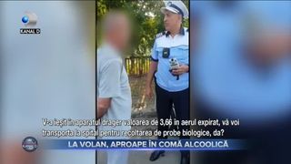 La volan aproape in coma alcoolica