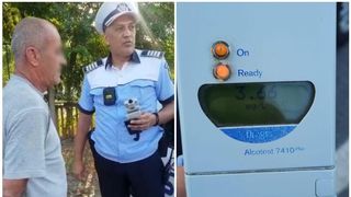 VIDEO - Șofer prins cu alcoolemie record, peste pragul de comă alcoolică