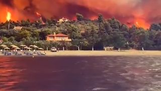Imagini apocaliptice din Grecia. Incendiile devastatoare continuă cu 55 de focare active