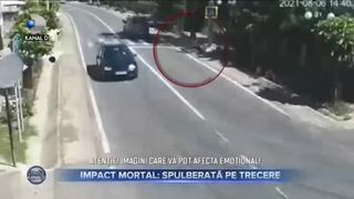 Impact mortal - spulberata pe trecere