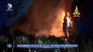 48,8 grade Celsius în Italia - incendii devastatoare