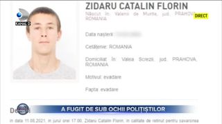 A fugit de sub ochii polițiștilor