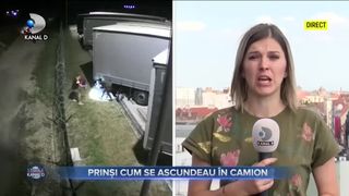 Prinși cum se ascundeau în camion
