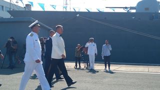 VIDEO| Klaus Iohannis și Florin Cîțu sunt prezenți la ceremoniile de Ziua Marinei, de la Constanţa. Publicul nu are acces la manifestări, pentru al doilea an la rând