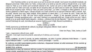 Subiecte Rom&acirc;nă BAC 2021 sesiunea august - septembrie. Surpriză de proporții pentru elevi. Bareme de corectare