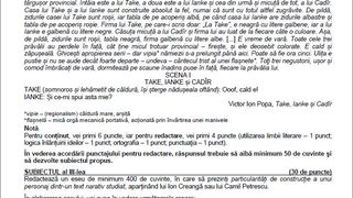 Subiecte Rom&acirc;nă BAC 2021 sesiunea august - septembrie. Surpriză de proporții pentru elevi. Bareme de corectare