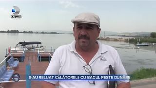 S-au reluat calatoriile cu bacul peste Dunare