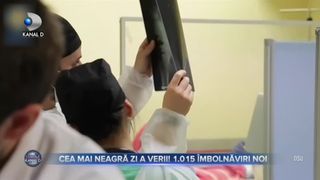 Cea mai neagra zi a verii, peste 1000 de imbolnaviri