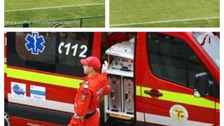 Fotbalist în comă după o ciocnire pe teren