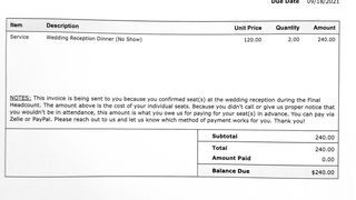 Noua modă în materie de nunți vine din America. Facturi trimise pentru neprezentare