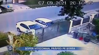 Șofer vitezoman, prăpăd pe șosea