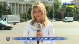 Protestul elevilor în Piața Victoriei