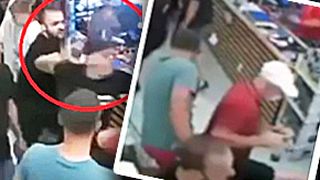 VIDEO | Bătaie la Dej, după un meci de fotbal. Scene șocante într-un magazin cu suporterii Stelei București