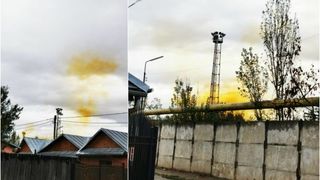 Un nor misterios de culoare portocalie și miros de sulf a pus multe semne de &icirc;ntrebare locuitorilor din Ploiești