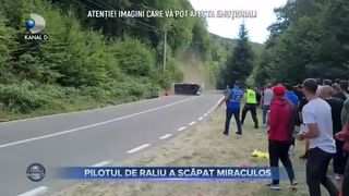 Pilotul de raliu a scapat miraculos