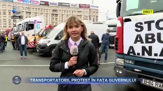 Transportatorii, protest &icirc;n fața Guvernului