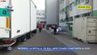 Incendiu la Spitalul de Boli Infecțioase Constanța