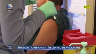 Tramvai - transformat &icirc;n centru de vaccinare