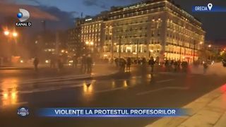 Violențe la protestul profesorilor