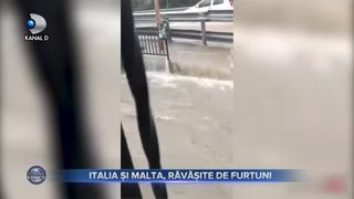 Italia și Malta, răvășite de furtuni