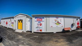 Spitalul mobil de la Lețcani covid