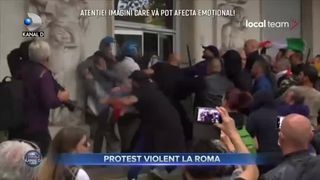 Protest violent la Roma